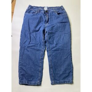 Haband Ice House Mens 34 x 23 Vintage Flannel Lined Winter Jeans Elastic Waist